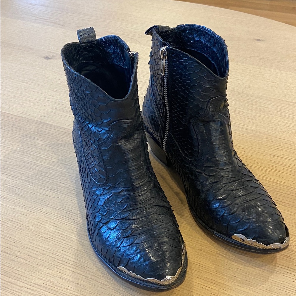 Spell Designs black Leather Boots Size 38